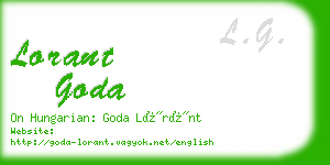 lorant goda business card